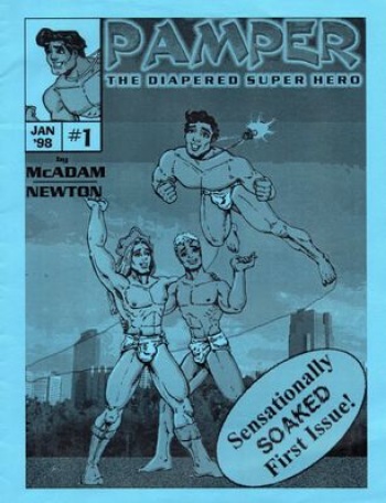pamper the diapered superhero cover