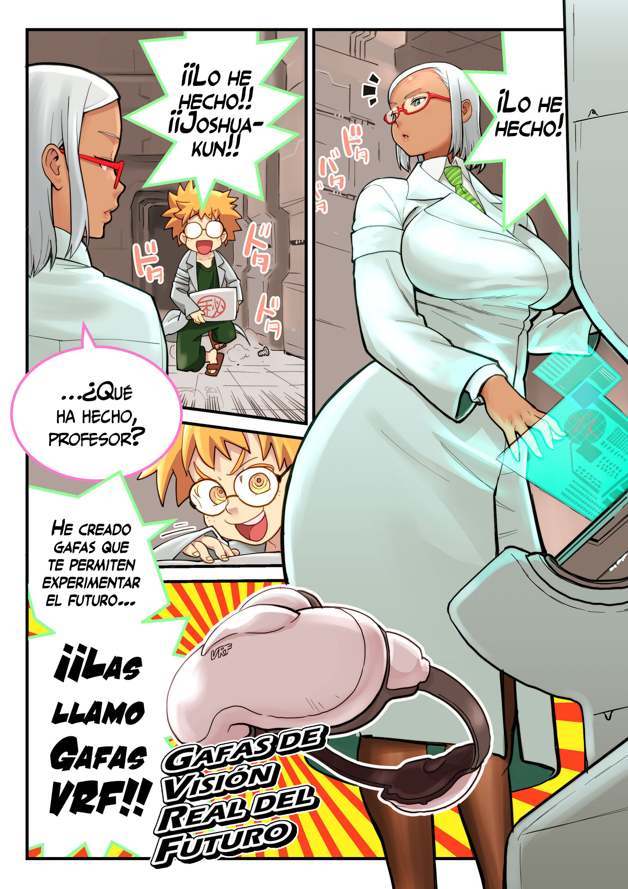 VRF Goggle to Hakase &amp; Joshu | Gafas VRF con el profesor y la asistente  =Vile= page 1 full