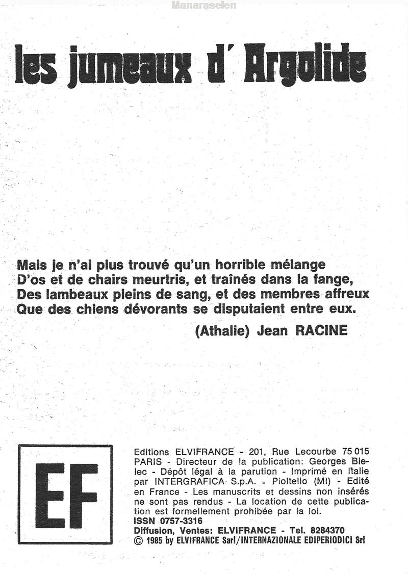 Elvifrance - Série rouge - 120 - Les jumeaux d'Argolide page 3 full