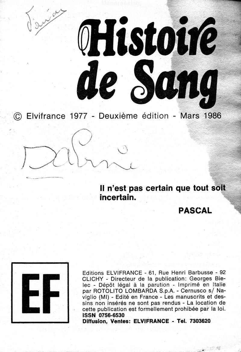 Elvifrance - Série bleu - 036 - Histoire de sang page 3 full