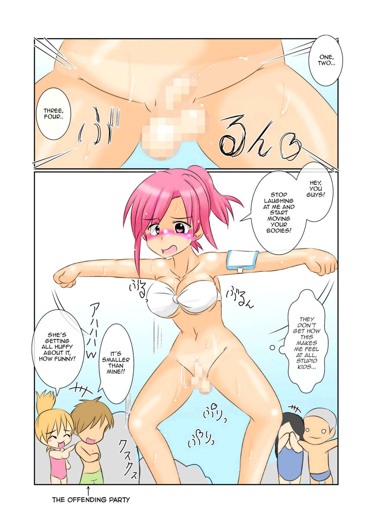 Futanari Pool Kyoushitsu ~Tanshou Houkei de Yagai Roshutsu Comic~ | Futanari Pool Classroom page 5 full