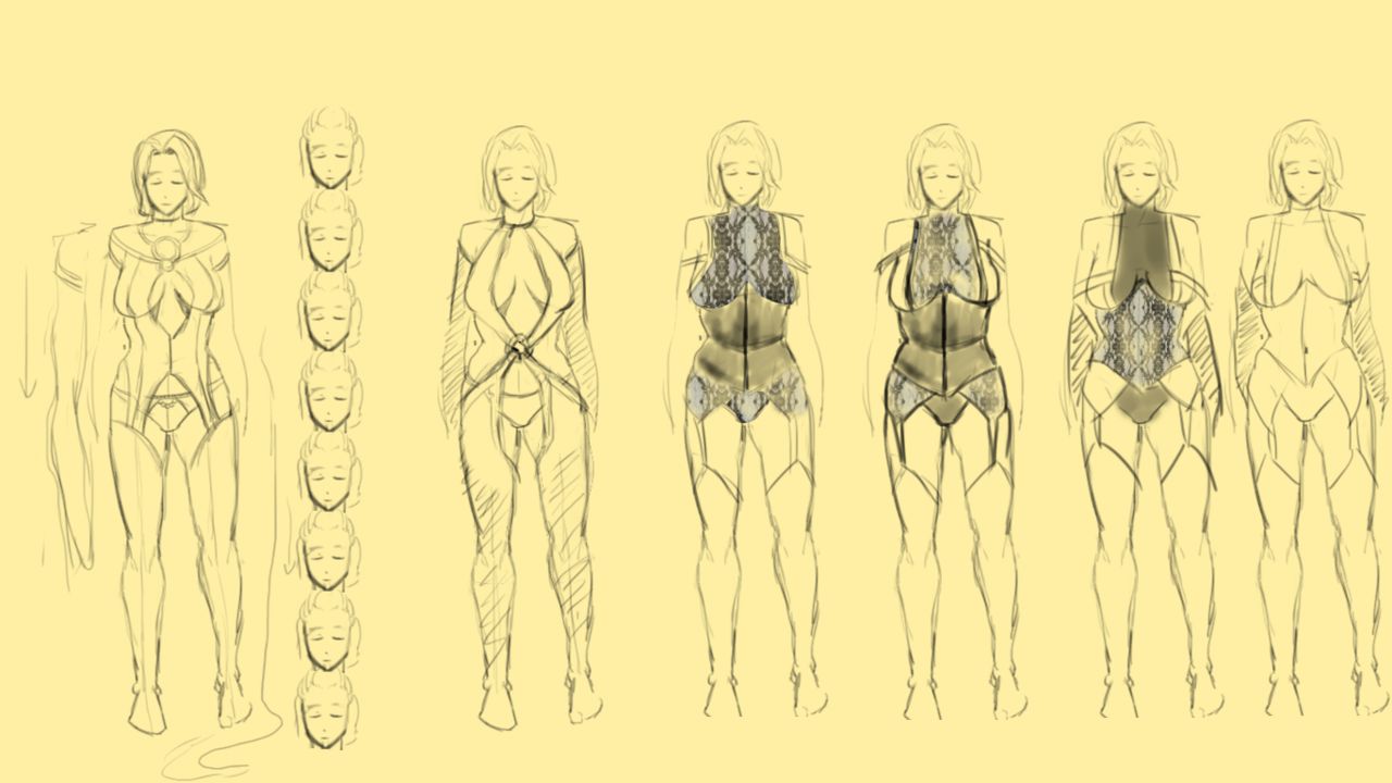 my sketches for the manga page 5 full