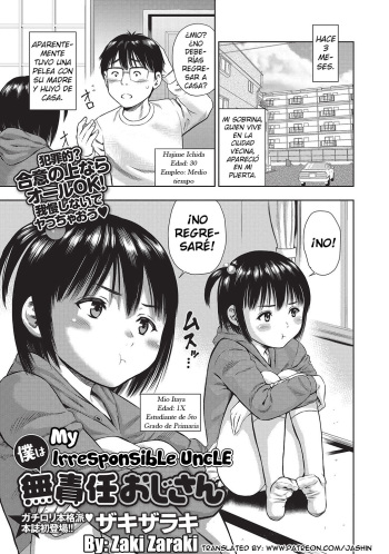Boku wa Musekinin Oji-san | Mi Tío Irresponsable cover
