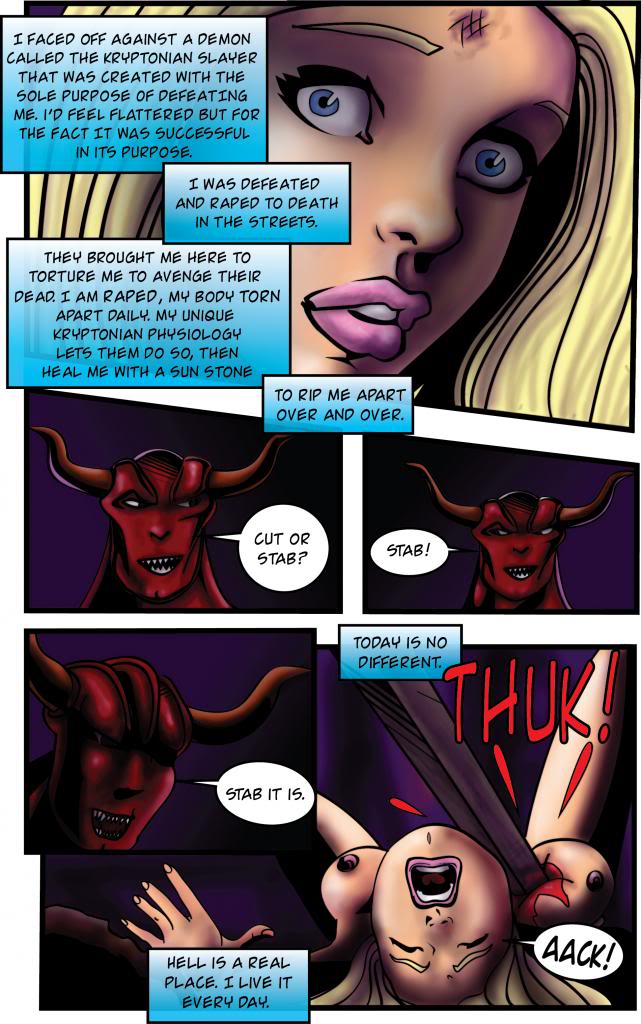 Supergirl: Exile on the demon planet torhn page 4 full