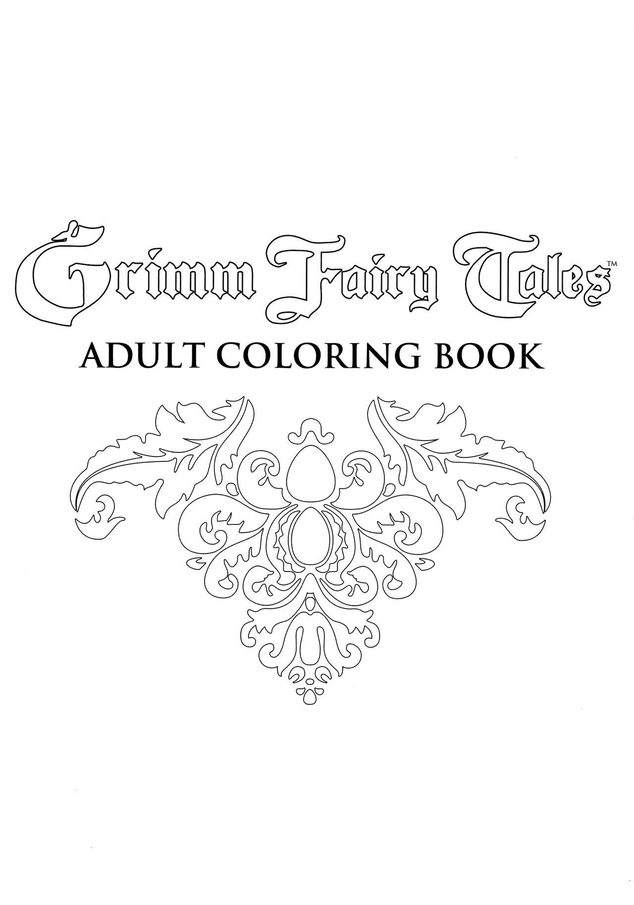Grimm Fairy Tales Adult Coloring Book page 2 full