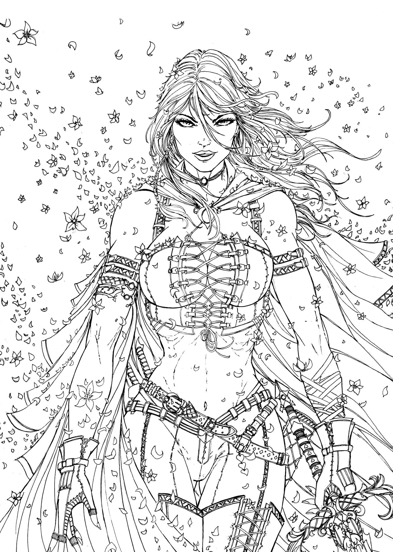Grimm Fairy Tales Adult Coloring Book page 7 full