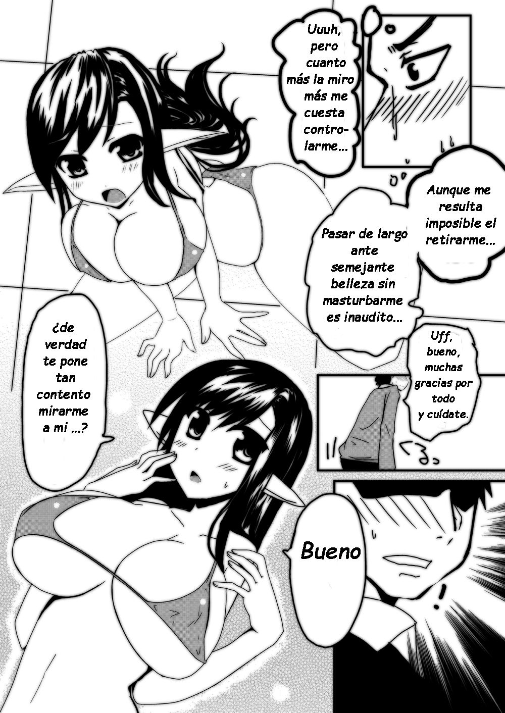 Bonyuu ga Deru Bakunyuu JK ni Ecchi na Koto o Suru dake no Hon | Sólo un oneshot en el cual a una tetona le sale la leche page 4 full