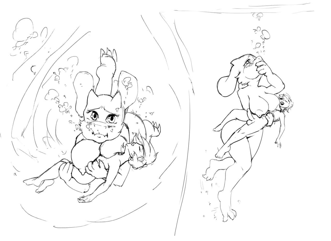 Toriel and Frisk Underwater Cave Peril page 4 full