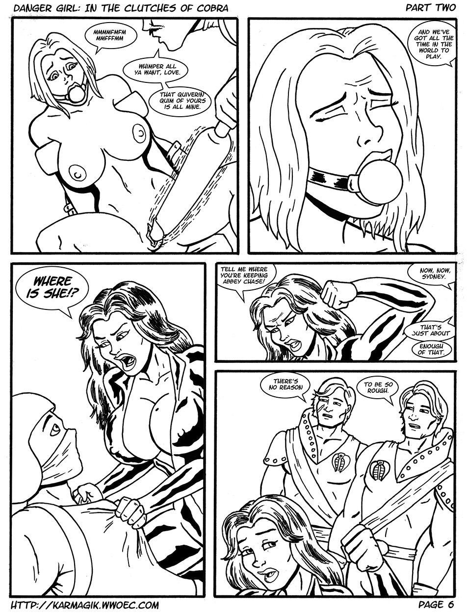 Danger Girl In the Clutches of Cobra - Ink page 10 full