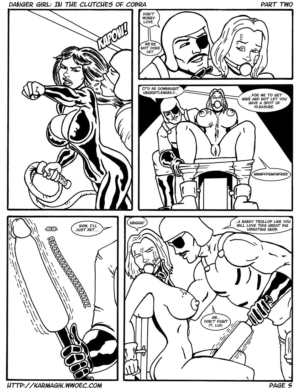 Danger Girl In the Clutches of Cobra - Ink page 9 full