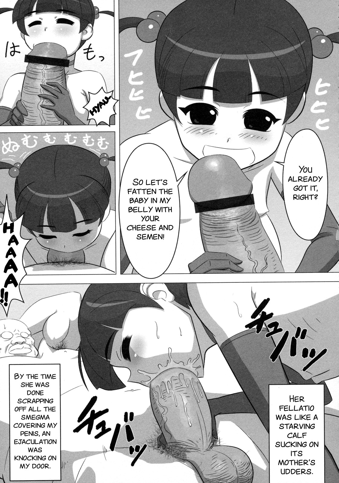 Kyoubou Ninshin Monster VS Houkei Chuunen | Brutal pregnant monster vs phimosed geezer page 9 full