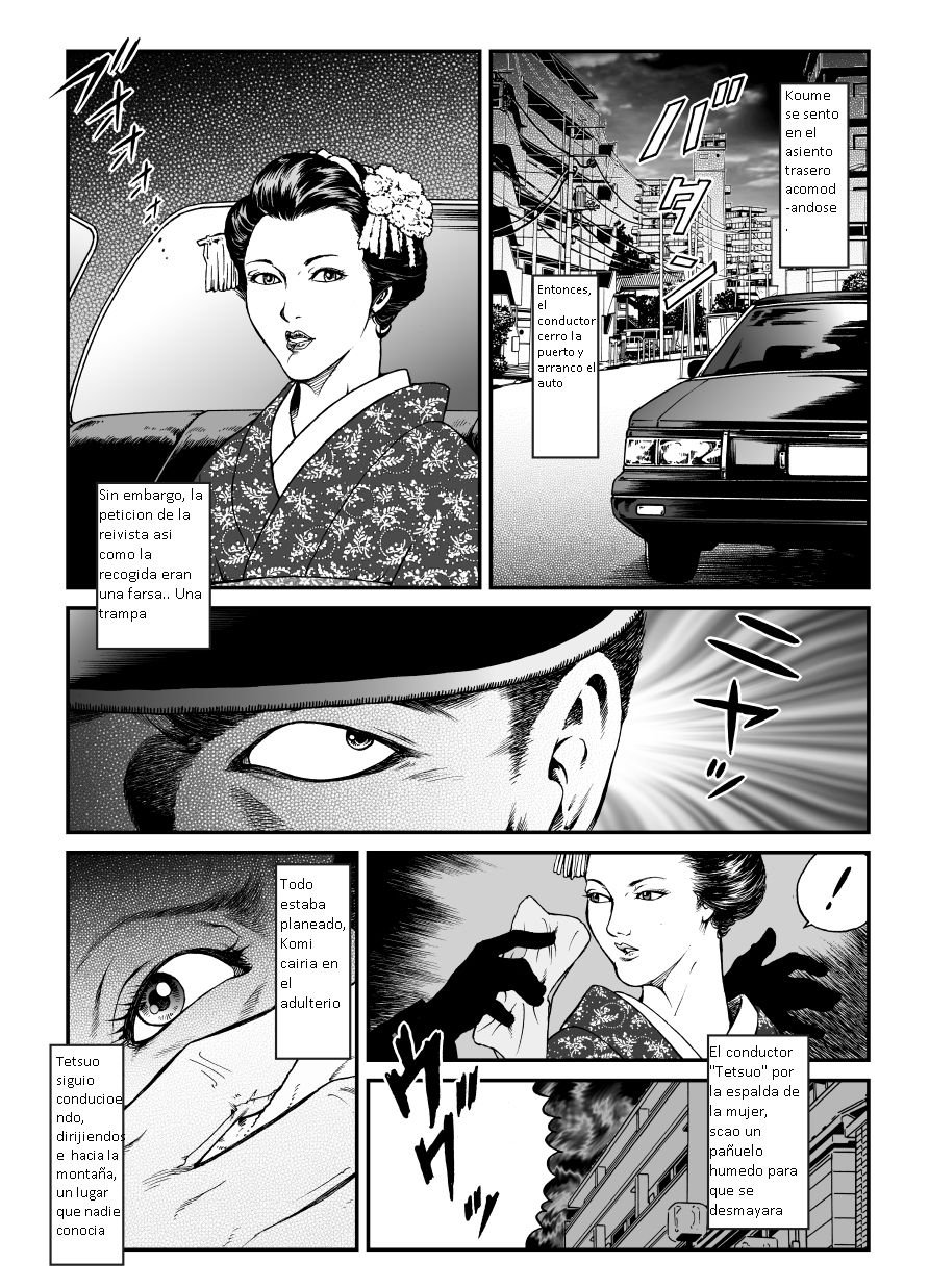 Yokubou Kaiki Dai 446 Shou -Shouwa Ryoukitan Nyohan Shiokinin Tetsuo 1 Gion Maiko Yuukai Jiken - | Tetsuo 1 El secuestro de la Maiko de Gion. page 3 full