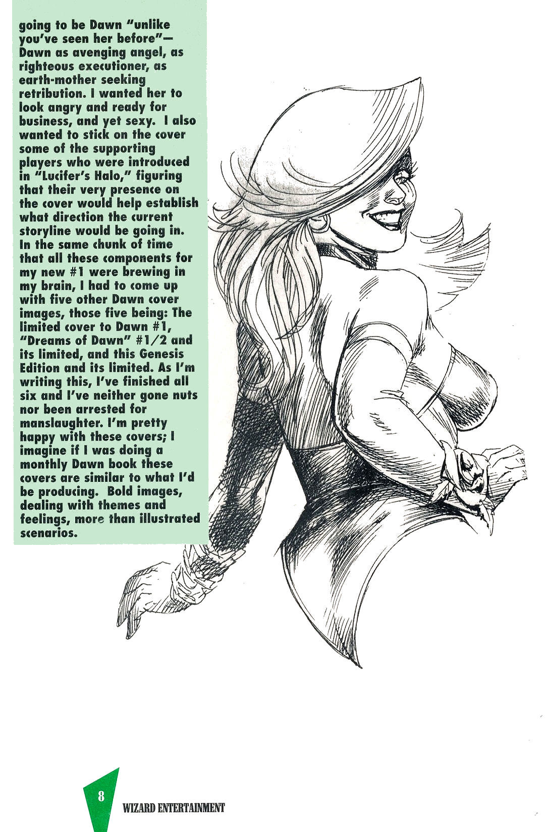 J. MICHAEL LINSNER - 1999 DAWN  GENESIS EDITION SKETCHBOOK page 10 full