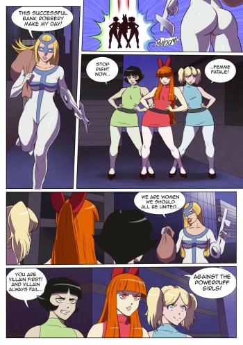 Badass Powerpuff Girls vs Femme Fatale cover