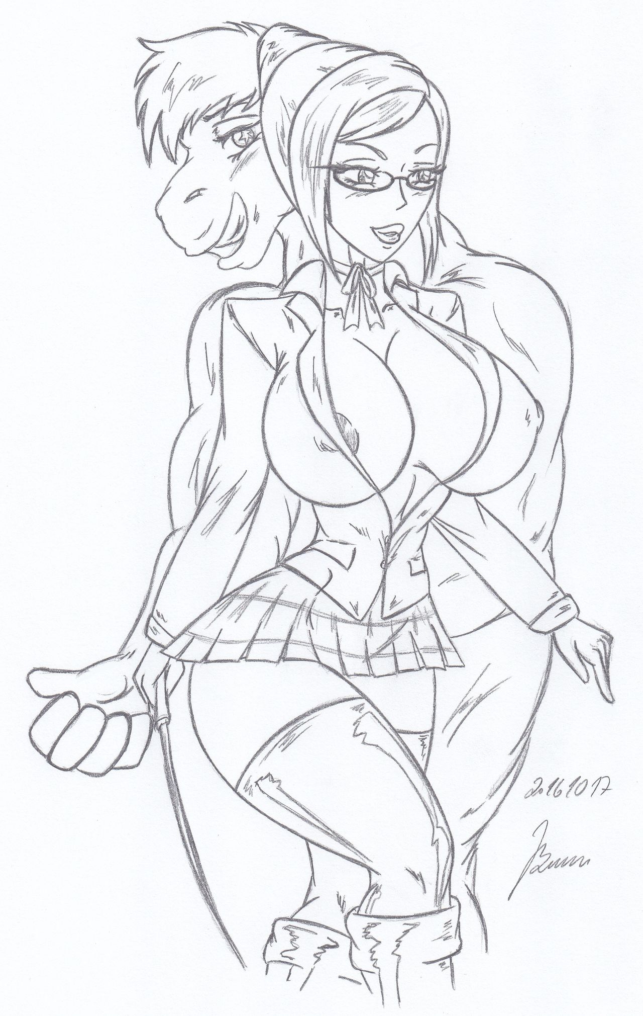 Shiraki Meiko &amp; Titus -  _ My miny Sketches work page 1 full