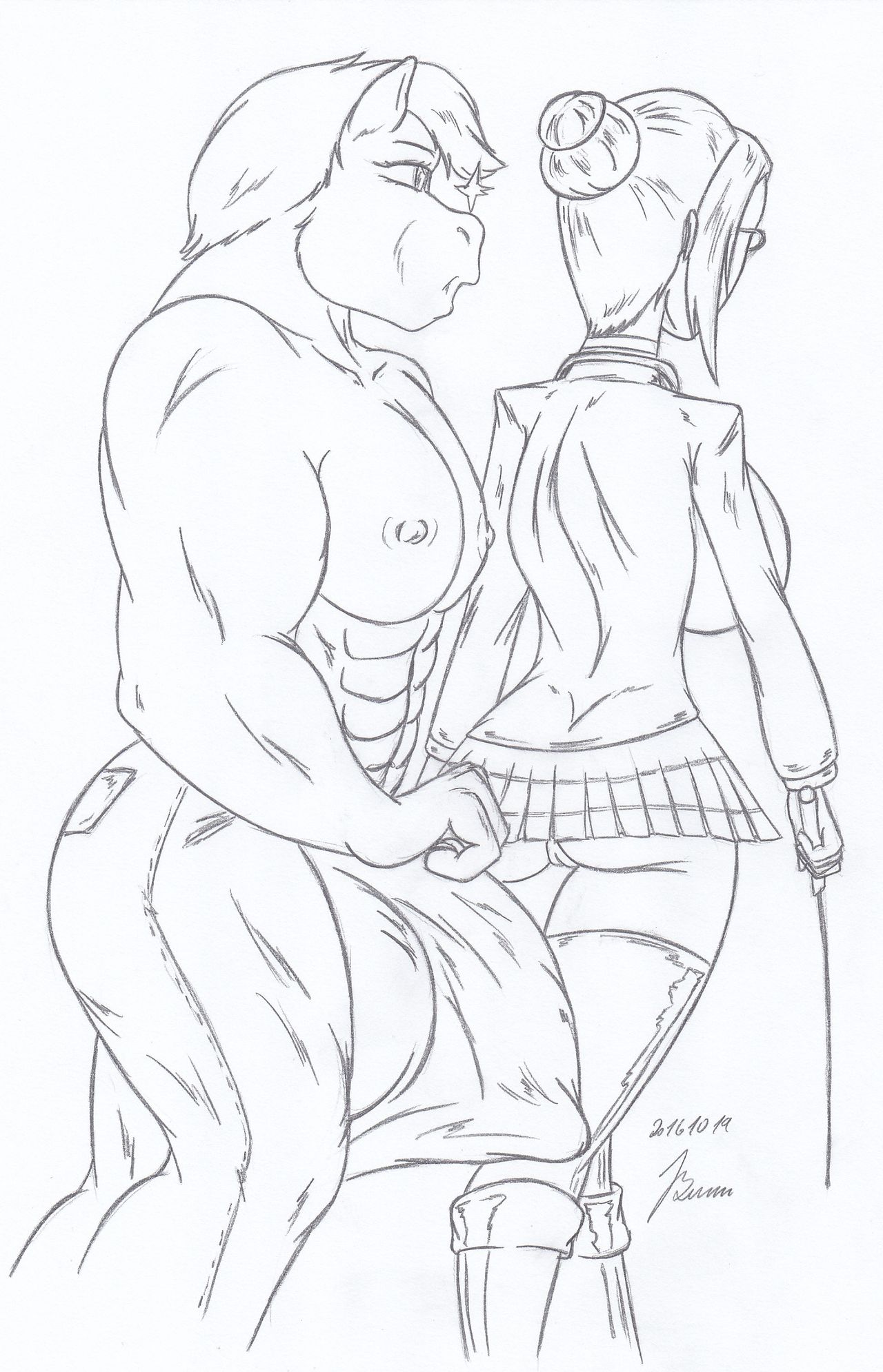Shiraki Meiko &amp; Titus -  _ My miny Sketches work page 2 full