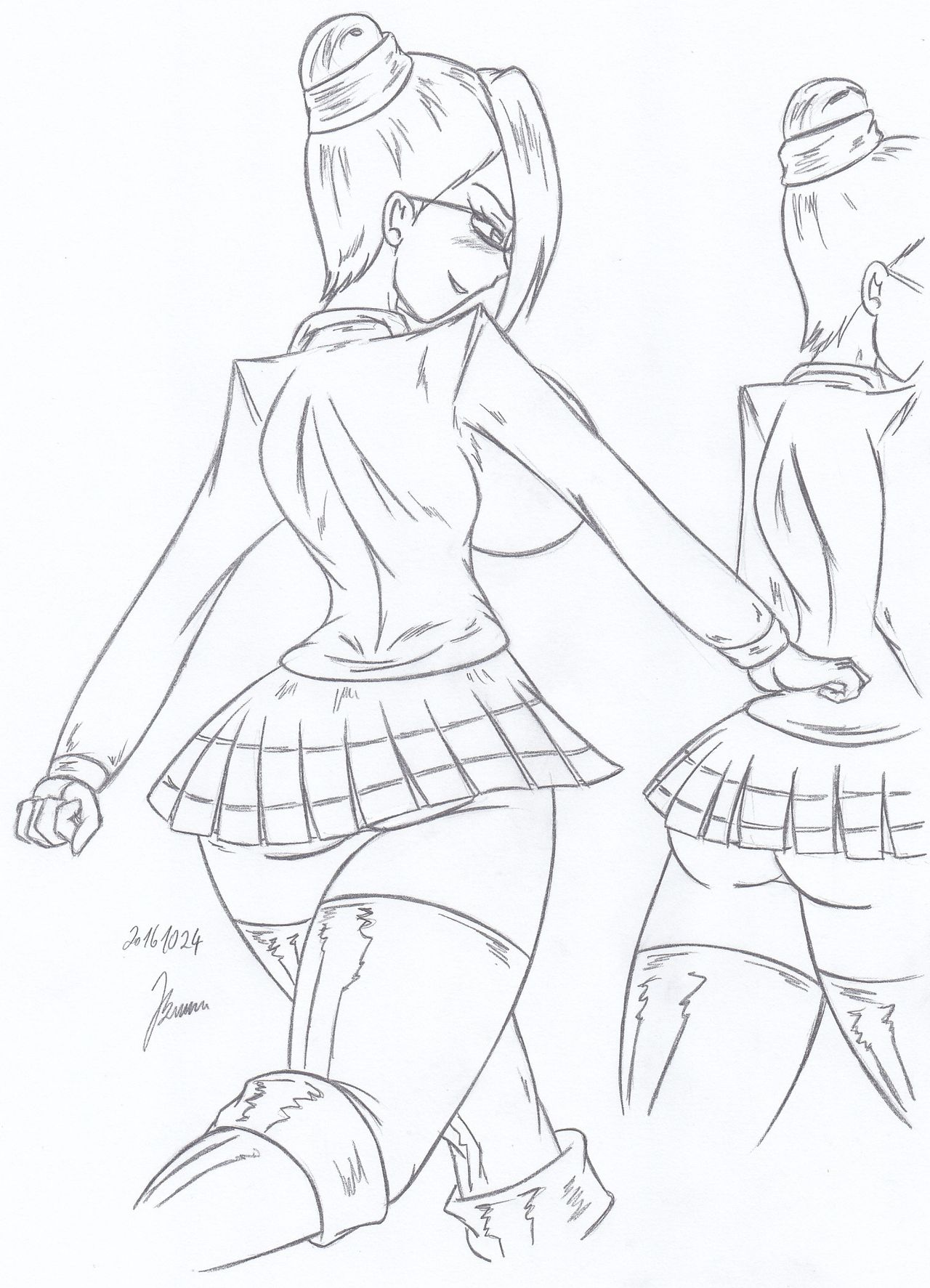 Shiraki Meiko &amp; Titus -  _ My miny Sketches work page 4 full
