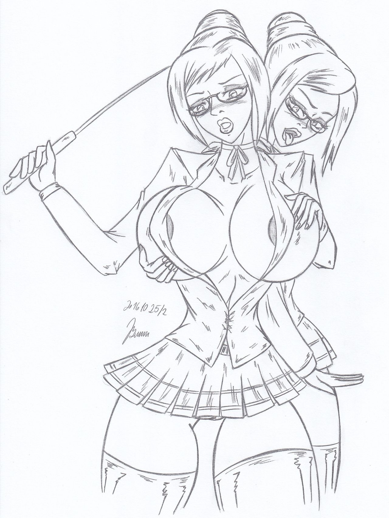 Shiraki Meiko &amp; Titus -  _ My miny Sketches work page 5 full