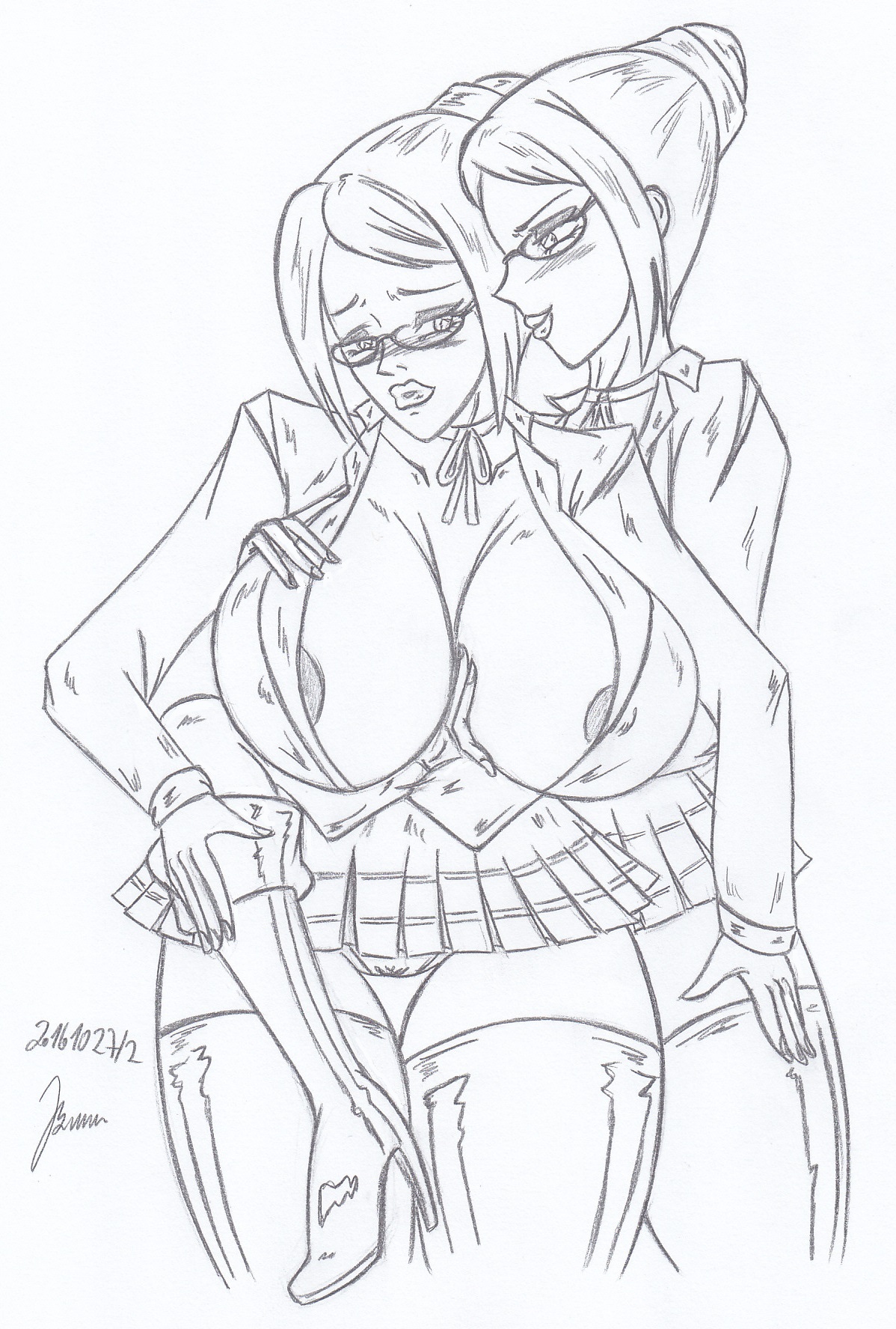 Shiraki Meiko &amp; Titus -  _ My miny Sketches work page 6 full