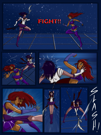 Sailor Saturn vs. Starfire cover
