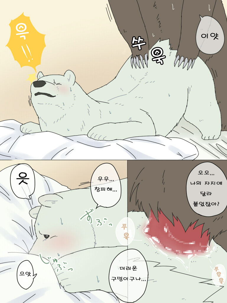 Shirokuma-san to Haiiroguma-san ga Ecchi suru dake | 시로쿠마 씨와 그리즐리 씨가 섹스한 것 뿐 page 10 full
