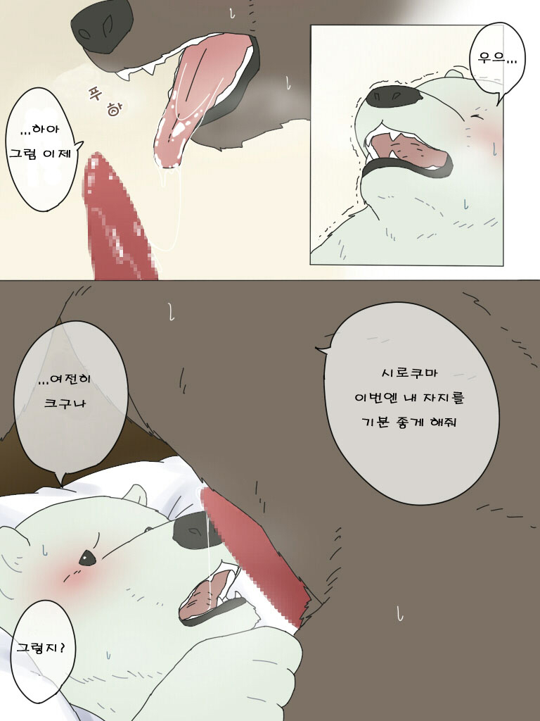 Shirokuma-san to Haiiroguma-san ga Ecchi suru dake | 시로쿠마 씨와 그리즐리 씨가 섹스한 것 뿐 page 6 full