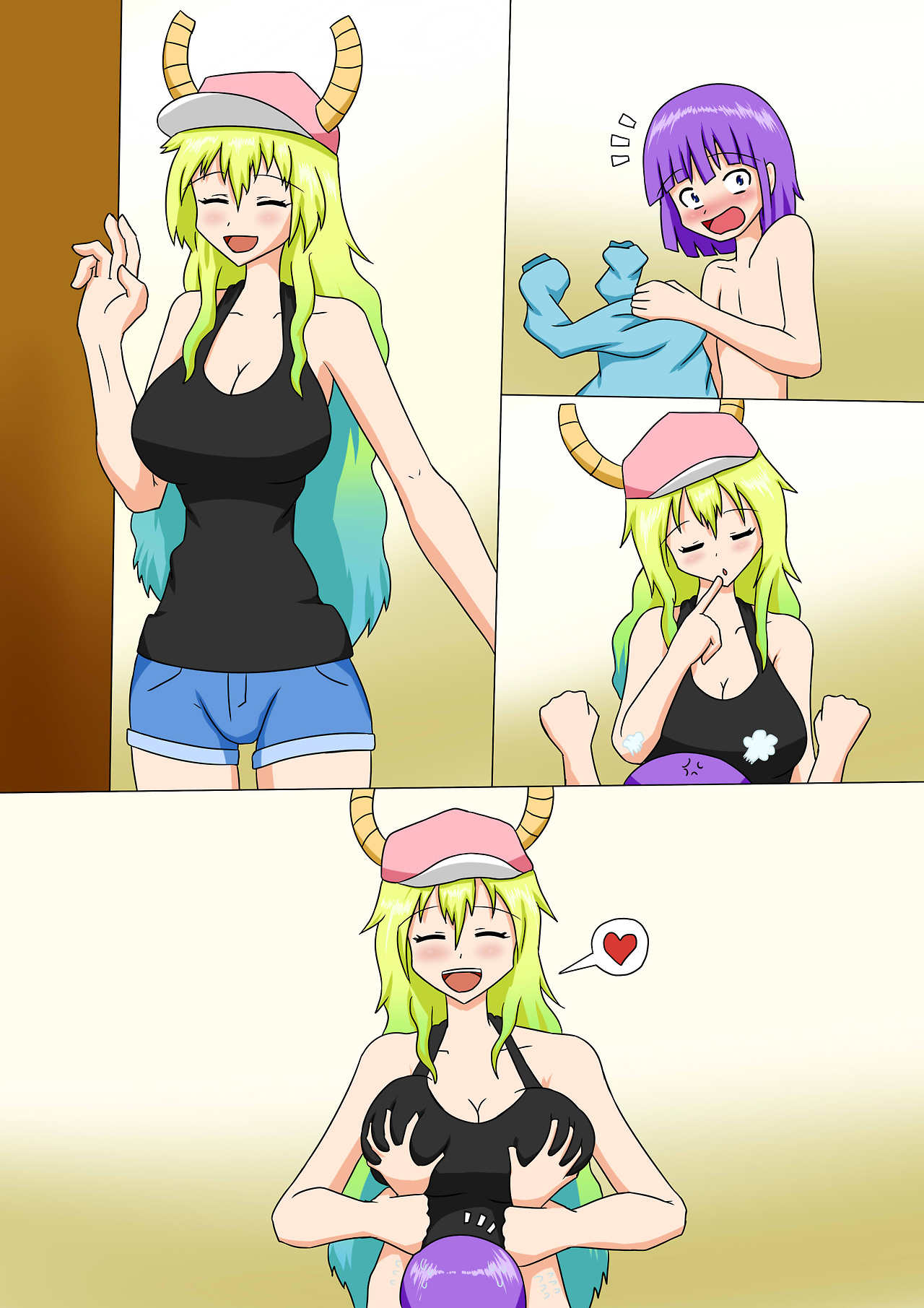 Lucoa x Shouta comic page 2 full