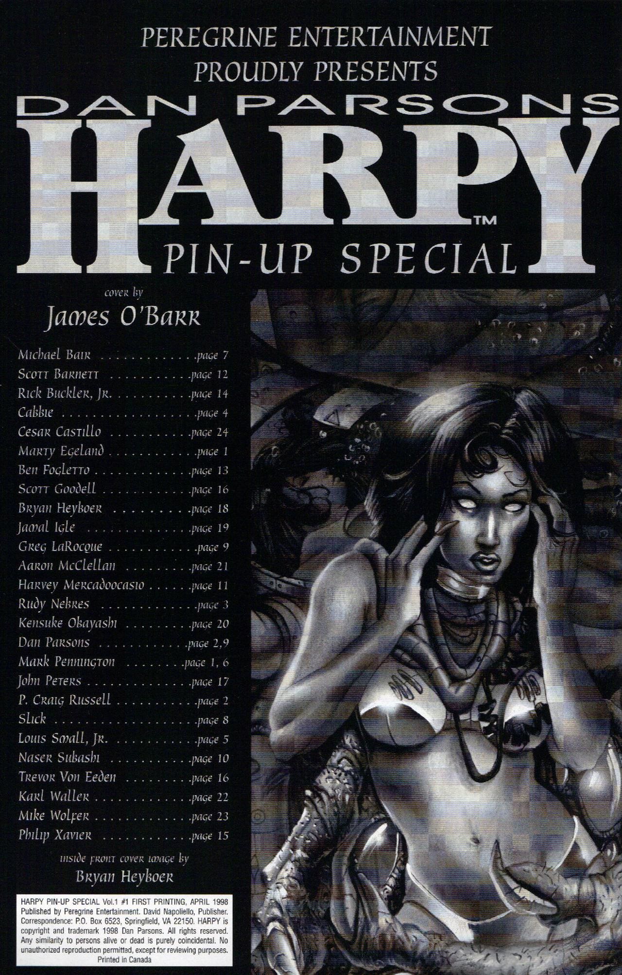 Dan Parsons Harpy Pin-Up Special Vol.1 #1 page 2 full
