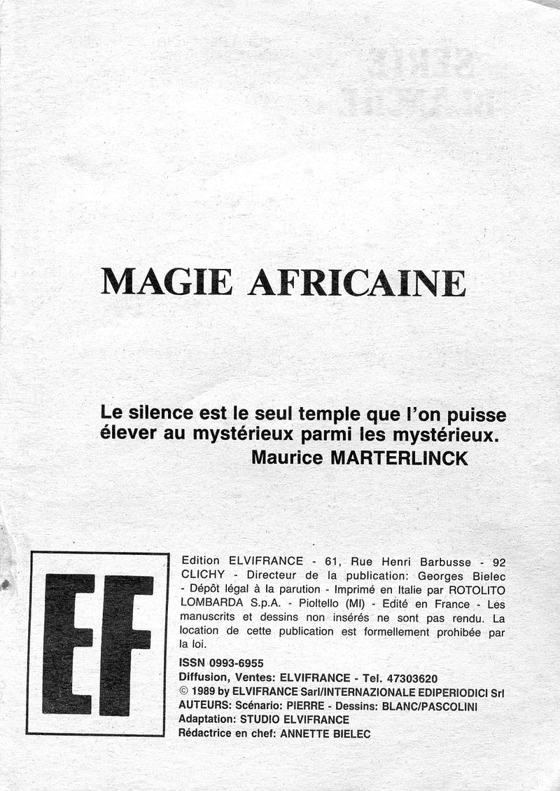 Elvifrance - Série blanche - 016 - Magie africaine page 3 full