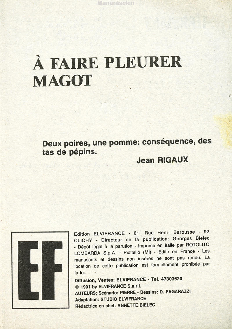 Elvifrance - Terrifiant - 009 - A faire pleurer Magot page 3 full