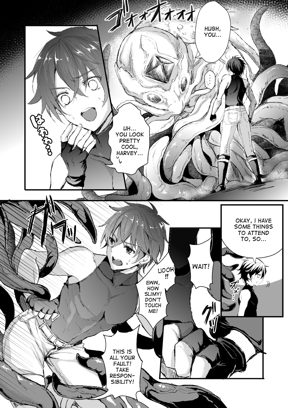Shokushu to Nyotaika | Tentacle and Feminization page 2 full