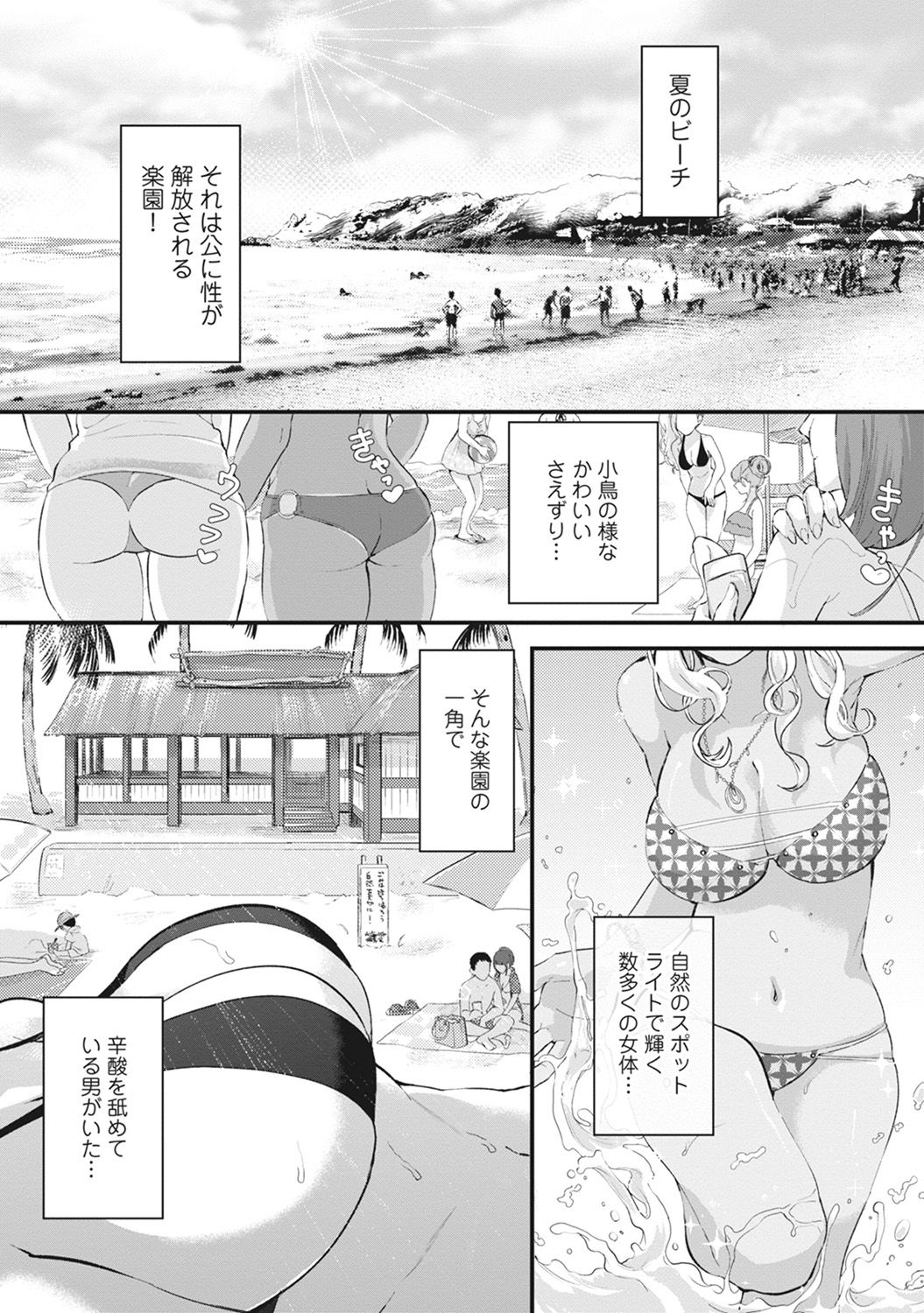 Umi no Ie de Harem Beit! Gal &amp; Shojo to Beach de Ecchi Ch. 1-3 page 2 full