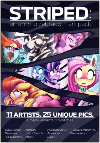 STRIPED: a anthro zebradom art pack cover