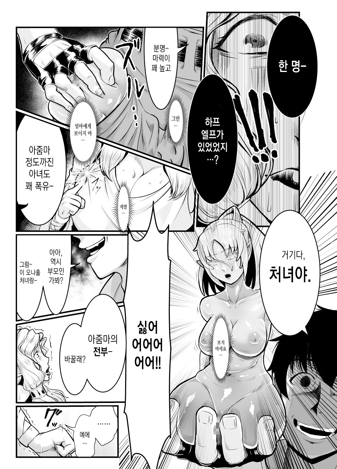 Isekai ni Shoukan sareta Ore ga Kourusai Elf Oyako o Onahoka shite Yaru Ken | 이세계에 소환된 내가 성가신 엘프모녀를 오나홀화해서 범해버린 건 page 6 full