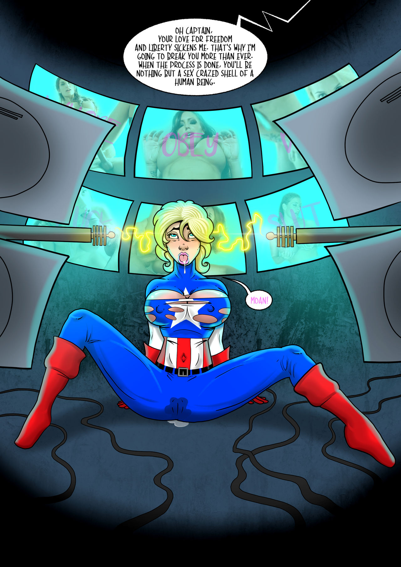 Doctor Bimboid vs Marvel Comic Heroes page 7 full