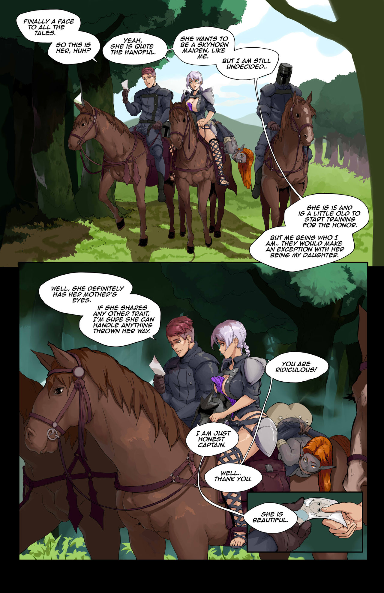 Tales of Beatrix - Knight and Mare page 1 full